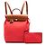 Zaino Hermès Red Toile Herbag A Dos Zip Retourne Rosso - vista 7