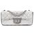 Chanel White Small Tricolor Quilted Jersey Reissue 2.55 East West Flap