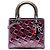 Dior Grigio Anselm Reyle Medium Cannage Lady Dior in agnello metallizzato Marrone Grigio antracite