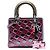 Dior Grigio Anselm Reyle Medium Cannage Lady Dior in agnello metallizzato Marrone Grigio antracite - vista 7