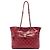 Tote Chanel Red CC em couro de vitelo matelassê com zíper frontal, cordão de ajuste e corrente Vermelho