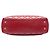 Tote Chanel Red CC em couro de vitelo matelassê com zíper frontal, cordão de ajuste e corrente Vermelho - vista 3
