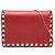 Pochette Valentino in pelle rossa con catena Rockstud Rosso