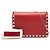 Pochette Valentino in pelle rossa con catena Rockstud Rosso - vista 8