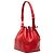 Louis Vuitton Petit Noe in pelle Epi rossa Rosso - vista 2