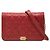 Portafoglio Chanel Boy in caviar trapuntato rosso con catena