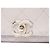 Chanel White Large Quilted Lambskin Twist Chain Enamel CC Flap Bianco Bianco sporco - vista 5