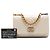 Wallet On Chain Carteira com corrente Chanel 19 em couro de cordeiro acolchoado marrom Bege - vista 7