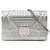 Dior Argento Baby Metallic Patent Microcannage Diorama Flap