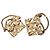 Orecchini a clip Chanel Gold CC placcati oro trapuntati D'oro