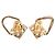 Orecchini a clip Chanel Gold CC placcati oro trapuntati D'oro - vista 2