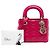 Lady Dior Mini in agnello cannage rosa di Dior - vista 7