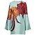 Autre Marque La DoubleJ Seidenkleid mit Blumenprint Rot Hellblau