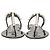 Sandali Jelly Stuart Weitzman Goldie decorati con perle finte in gomma nera Nero - vista 2