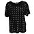 T-shirt con occhielli Maje in cotone nero