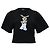 Axel Arigato Strick-Hasen-Print T-Shirt aus schwarzer Baumwolle