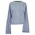 JW Anderson Cropped Cable Knit Pullover aus Acryl in Hellblau