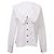 Top Ganni Maxi Ruffled Collar en algodón blanco