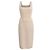 Abito midi con scollo quadrato Michael Kors in lana ecru Bianco Crudo