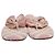 Burberry Check bedruckte Sandalen mit offener Zehenpartie aus rosa Baumwolle Braun Pink - Ansicht 2
