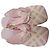 Burberry Check bedruckte Sandalen mit offener Zehenpartie aus rosa Baumwolle Braun Pink - Ansicht 5