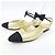 Chanel Leder-Sneaker Schwarz Golden - Ansicht 3