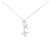 Autre Marque Collana a Fiore in Diamanti in Oro Bianco Au750 Argento