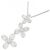 Autre Marque Collana a Fiore in Diamanti in Oro Bianco Au750 Argento - vista 3