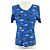 Issey Miyake Polyester T-Shirt PLEATS PLEASE PP13-FK362 Blau