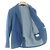 Autre Marque Jaqueta casual de algodão chambray Giannetto Azul - vista 4