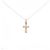 Autre Marque Collana Croce Diamante Au750 Rosa