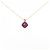 Autre Marque Collana in granato e diamanti Au750 Rosso