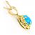 Autre Marque Collar de oro amarillo Au750 y turquesa Dorado - vista 2