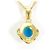 Autre Marque Collar de oro amarillo Au750 y turquesa Dorado - vista 4
