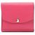 Hermès Hermes Tille Rose Shocking Chevre Trifold Wallet Pink