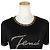 Camiseta de viscose com logo Fendi Preto - vista 2