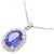 Autre Marque Collana in oro bianco Au750 con tanzanite e diamanti Argento - vista 3