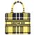 Borsa Christian Dior Book Tote Small Nero Giallo