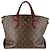 Louis Vuitton Monogram Shoulder Bag Brown Dark red