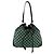Borsa a tracolla Gucci GG Canvas e pelle Nero Verde