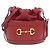 Borsa a tracolla Gucci Horsebit 1955 in pelle rossa Rosso