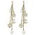 Orecchini a lobo Chanel 53211 Oro e Bianco D'oro