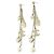 Orecchini a lobo Chanel 53211 Oro e Bianco D'oro - vista 2