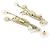 Orecchini a lobo Chanel 53211 Oro e Bianco D'oro - vista 3