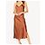 Autre Marque Robe Midi Satin Terracotta Red Herring Bordeaux - vue 10