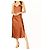 Autre Marque Robe Midi Satin Terracotta Red Herring Bordeaux - vue 9