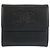 Chanel Coco Mark Black Leather Folding Wallet