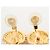 Brincos Chanel Coco Mark Motif Concha Multicor Dourado - vista 5