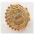 Brincos Chanel Coco Mark Motif Concha Multicor Dourado - vista 6