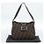 Borsa a Spalla FENDI Mamma Baguette in Tela Zucca Nero Marrone Argento Auth 183887SAM - vista 12